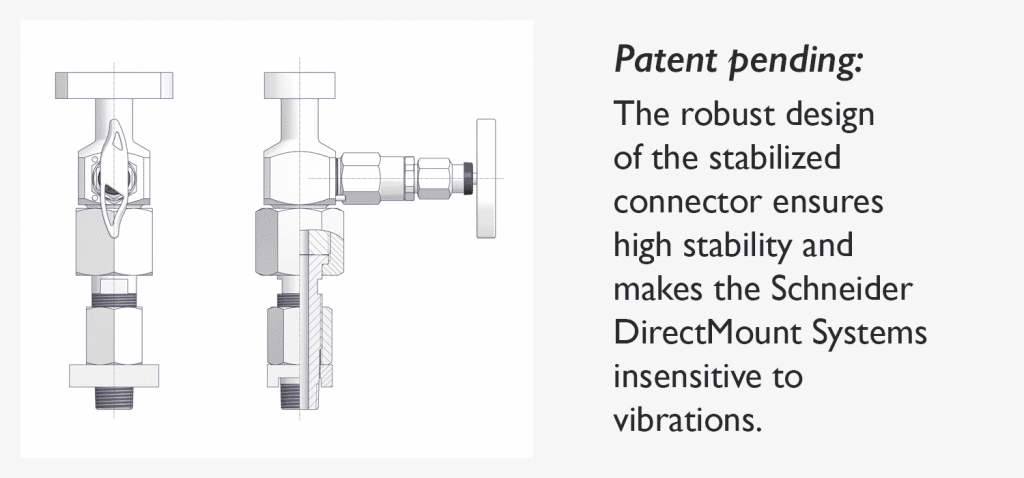 DirectMountSystem - Stabilized Connector provides for more security.