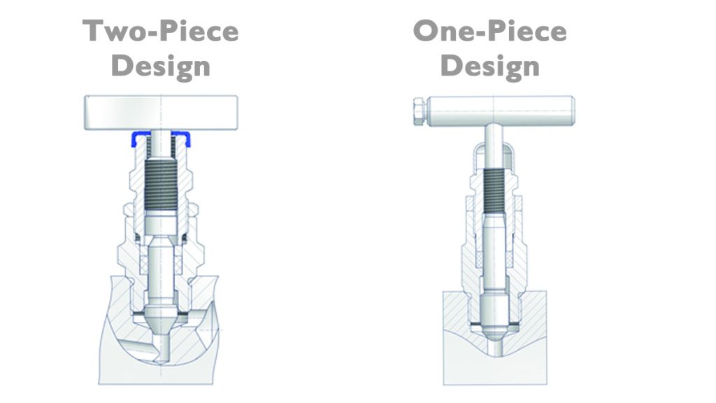 DirectMountSystem - Difference between a One-Piece Design and a Two-Piece Design Stem.